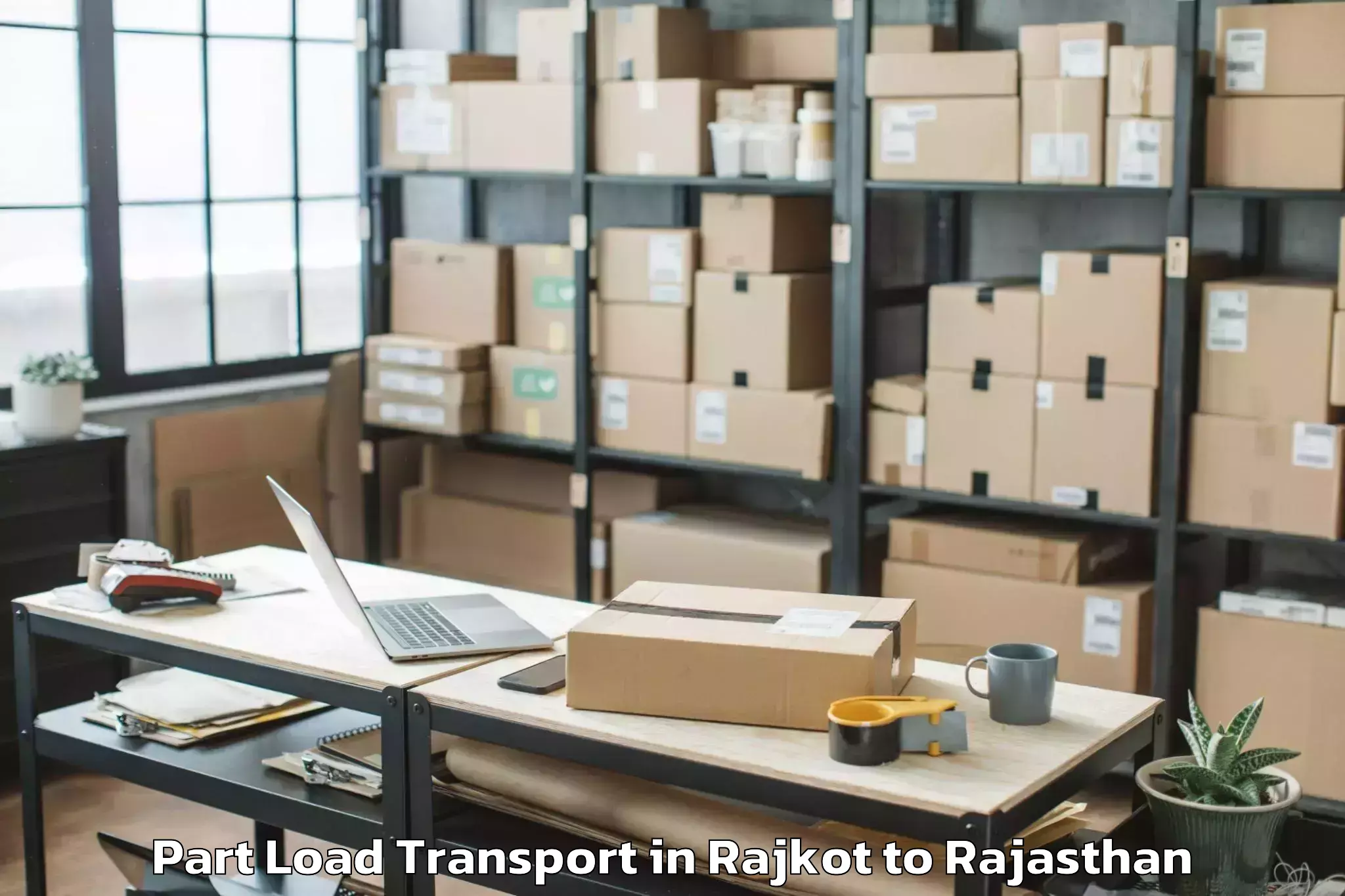 Leading Rajkot to Bari Dholpur Part Load Transport Provider